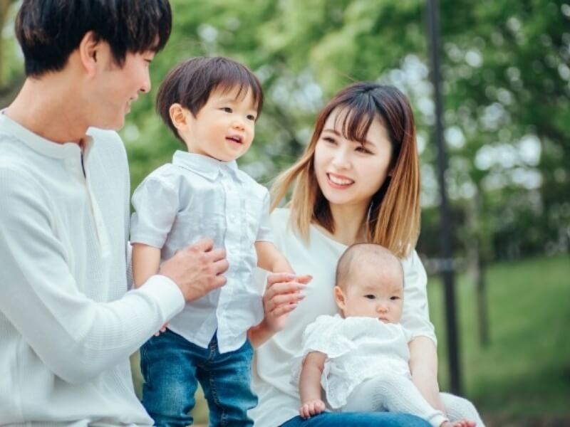 休日の家族風景