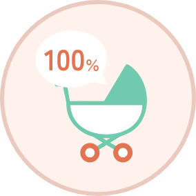 産休・育休取得率アイコン