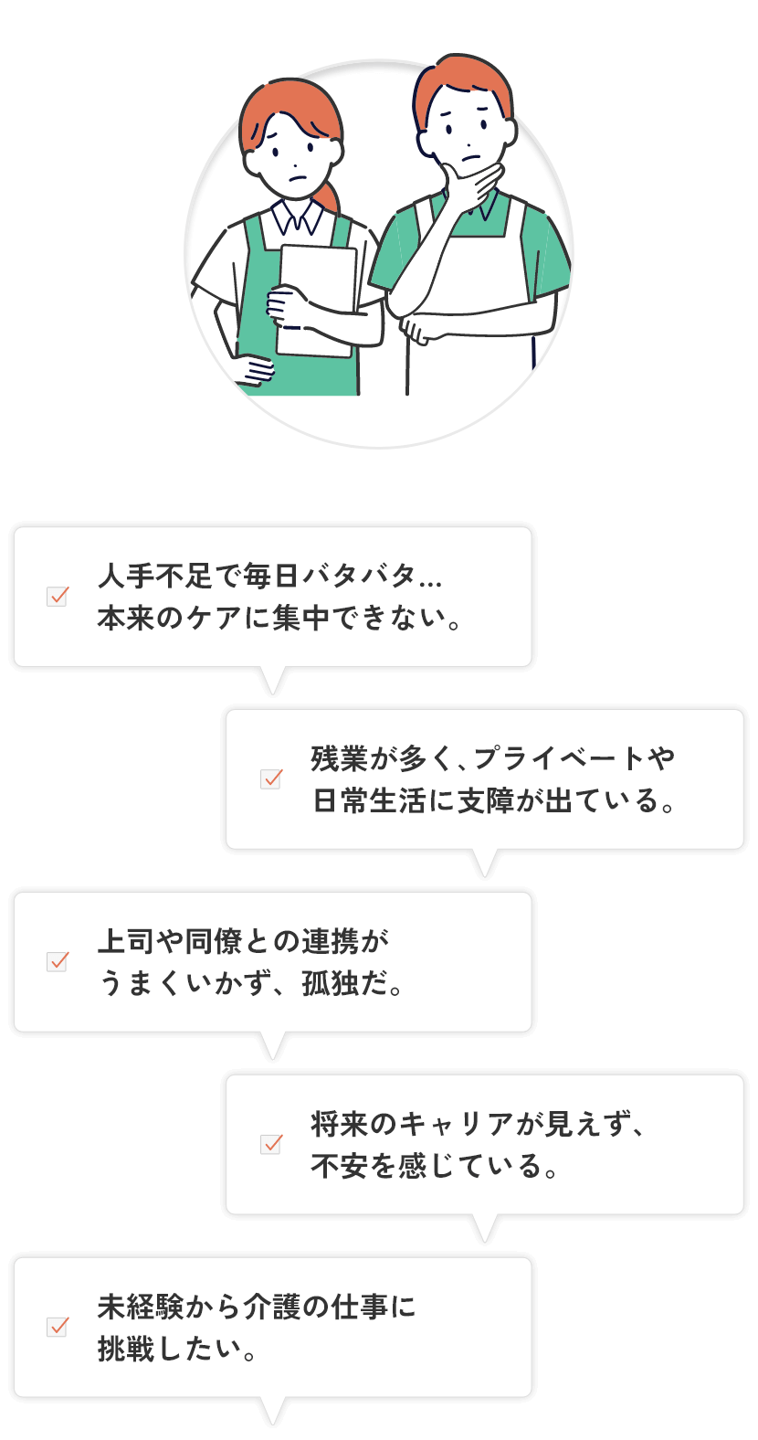 お悩みイラスト